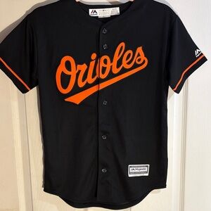Majestic Orioles JONES #10 Black and Orange Jersey Youth Medium 10-12